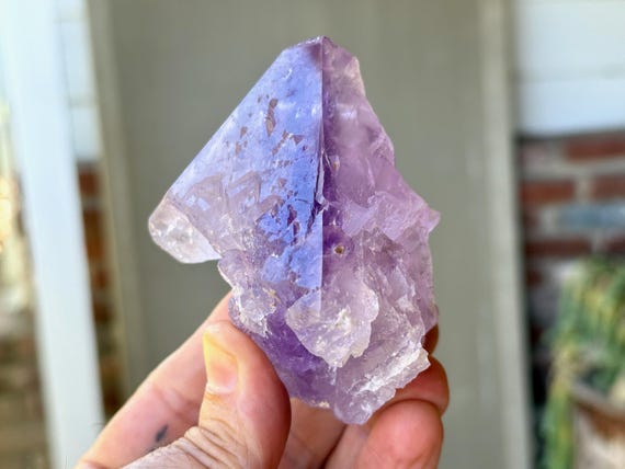 Trigonic Amethyst, Self-Standing & Hydrothermally Etched, 302g, Spiritual Evolution and Transformation, Brazil W249