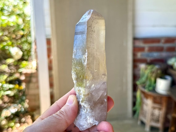 Russian Lemurian Quartz, Sacred Scribe Crystal, 238g, Old Find, Ancient Wisdom, Yuzhnyi Quarry, Oblast, Russia A592