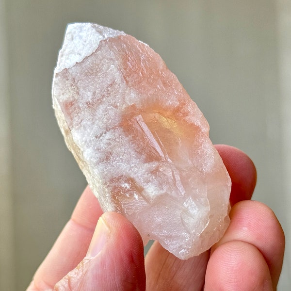 Pink Dreamsicle Lemurian Quartz with Lovely Pink Hues, New Find, Dream Coat Lemurian, Minas Gerais, Brazil P936