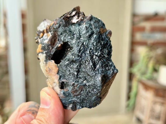 Unicorn Stone Quartz, Black & Blue-Green Tourmaline, Lepidolite, 150g, Coronel Murta, Minas Gerais, Brazil A823