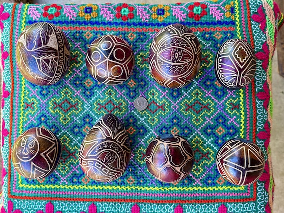 Shaman Rattle, Large Size, Traditional Shipibo Gourd Shaker, Handmade in Iquitos, Peru