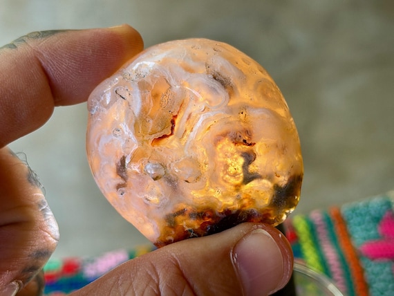 Enhydro Ocean Agate with Ancient Moving Water, 68g, Earth & Water Elements, Stability and Self-Reliance, Brazil B092