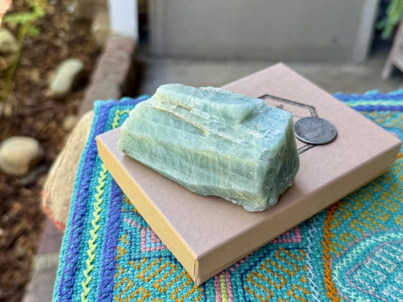 Aquamarine Crystal, All-Natural, 284g, Throat Chakra, Emotional Cleansing & Expression, Bahia, Brazil W963