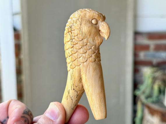 Owl Kuripe, Handmade Wooden Kuripe, Shamanic Self-Applicator Pipe