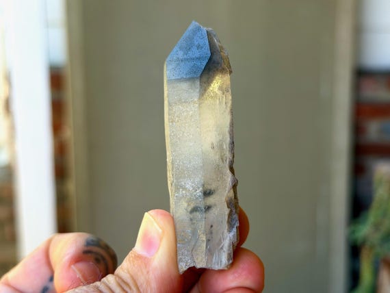 Black Phantom Lemurian Quartz, 76g, Detoxification & Purification, Bahia, Brazil B193