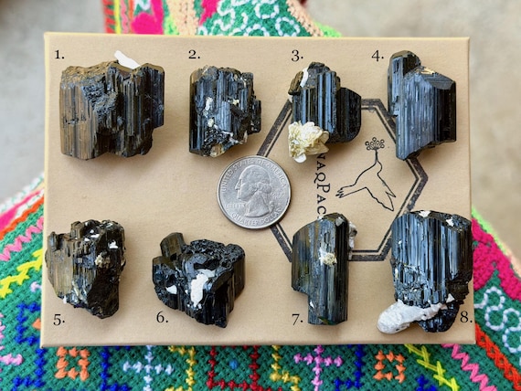 Black Tourmaline, Choose ONE of Eight, Root Chakra, Grounding & Protection, Aracuai, Minas Gerais, Brazil B253