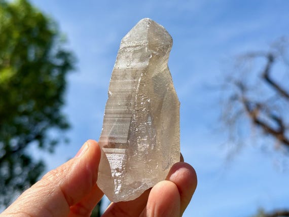 Russian Lemurian Quartz with Record Keepers & Rainbow, Sacred Scribe, 196g, Old Find, Ancient Wisdom, Oblast, Russia A477