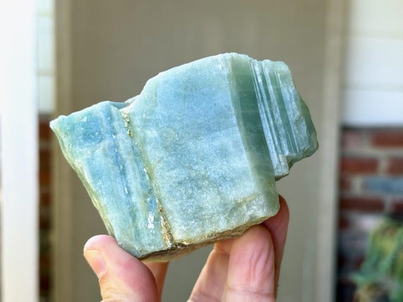 Aquamarine, Self-Standing, 614g, Natural Raw Aquamarine, Emotional Cleansing & Expression, Bahia, Brazil V138