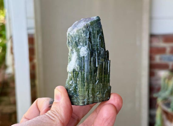 Watermelon Tourmaline, Curved Formation, 219g, Bicolor Green & Pink, Mesa Grande Mining District, San Diego, California W367
