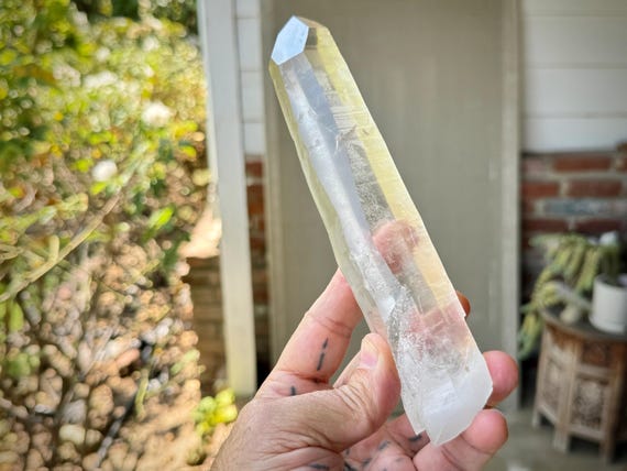Diamantina Laser Quartz, Water Clear, 425g, New Find, Elongated Laser Wand Formation, Minas Gerais, Brazil W507
