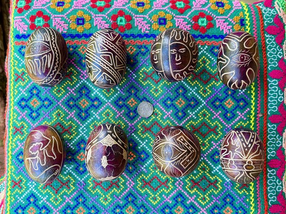 Shaman Rattle, Traditional Shipibo Gourd Shaker, Medium Size, Handmade in Iquitos, Peru