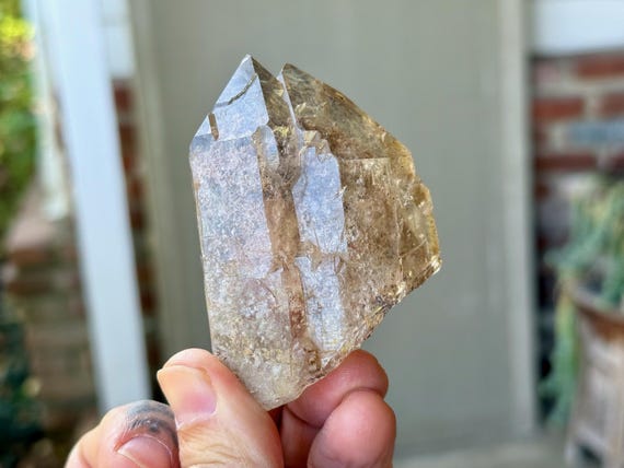 Golden Lodolite Quartz, Self-Standing, 145g, New Find, Diamantina, Brazil A423