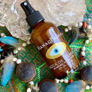 Florida Water, Handcrafted Natural Agua de Florida, 4 oz - Traditional Shamanic Cleansing and Protection Spray, Room Mist