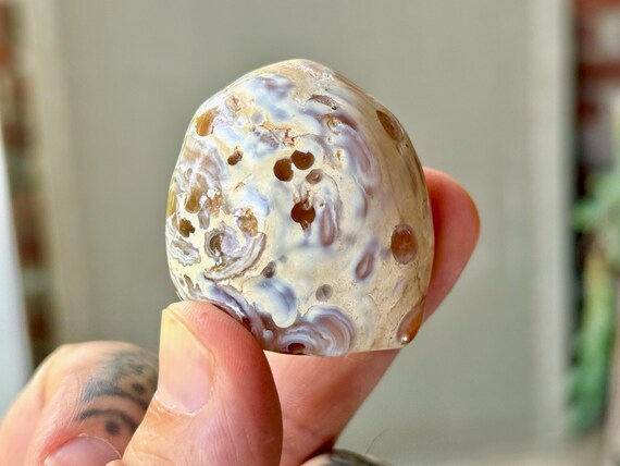 Enhydro Ocean Agate, Ancient Moving Water, 38g, Old Find, Earth & Water Elements, Stability and Self-Reliance, Brazil A715