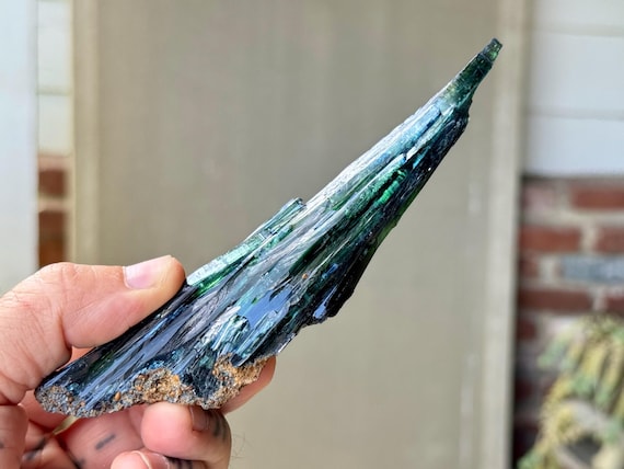 Vivianite with Blue & Green Hues, Natural Formation, 87g, Heart Chakra Crystal for Visualization and Forgiveness, Amazonas, Brazil S516