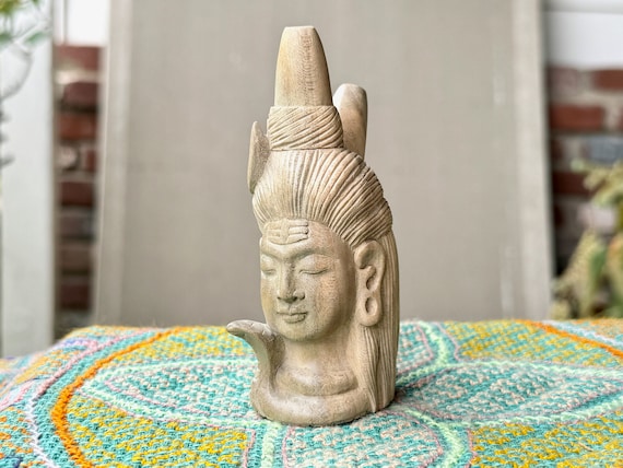 Goddess Kuripe with Serpent, Solid Wood Kuripe with Beautiful Detail, Hand Carved from a Single Block of Native Hardwood