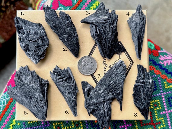 Black Kyanite, Natural Blade Formation, Choose ONE of Eight, Protection & Detoxification, Minas Gerais, Brazil A678