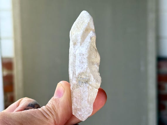 Dreamsicle Lemurian Snow Quartz, 67g, New Find, Dream Coat Lemurian, Minas Gerais, Brazil A078