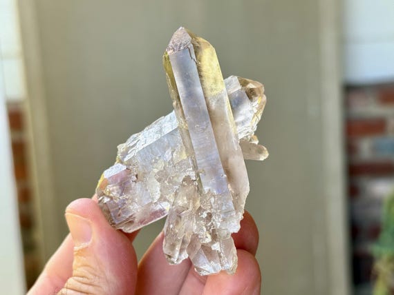 Cathedral Quartz Cluster, Self-Standing & Water Clear, 98g, Lightbrary Crystal, Akashic Records, Taquaraçu, Minas Gerais, Brazil T822
