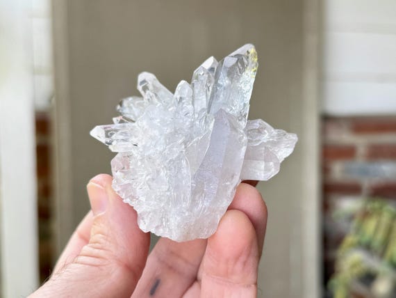 Lemurian Quartz Cluster, Self-Standing, 122g, Tomas Gonzaga Mine, Minas Gerais, Brazil W700