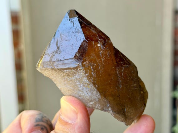 Cathedral Citrine with Record Keepers, Self-Standing, Cruzeiro Mine, 238g, Manifestation and Creativity, Minas Gerais, Brazil V524