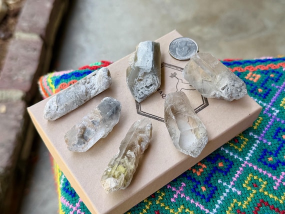 Kaolinite Quartz Lot, 6 pcs, Purification & Detoxification, Corinto, Minas Gerais, Brazil B100