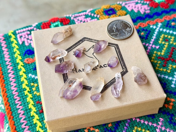 Indigo Child Amethyst Lot,  Scepter Formations, 11 pcs, Old Find, Spiritual Evolution, Madagascar B367