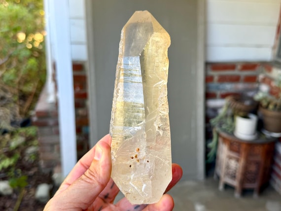Golden Healer Lemurian Quartz, 712g, New Find, Diamantina, Minas Gerais, Brazil V662