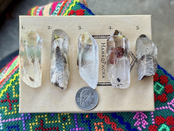 Lodolite Quartz, Water Clear with Green Chlorite & Red Hematite, Choose ONE of Five, Corinto, Minas Gerais, Brazil T978