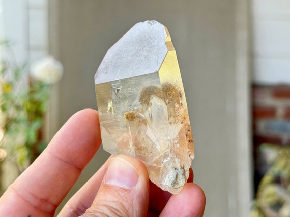 Golden Healer Quartz with White Phantom, 85g, New Find, Goias, Brazil R160