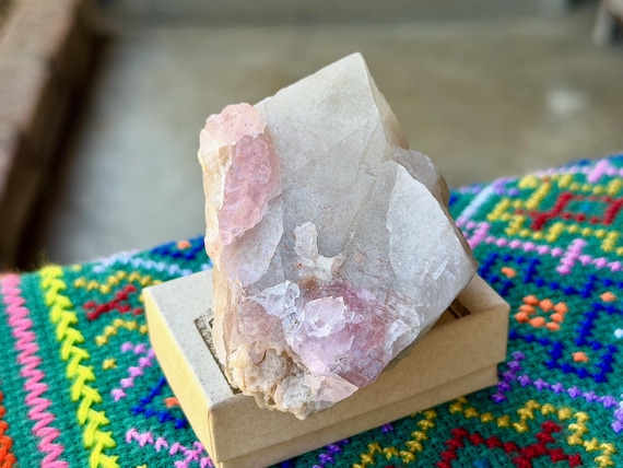 Canga Rose Quartz, Self-Standing, 156g, New Find, Crystallized Rose Quartz, Taquaral, Minas Gerais, Brazil V617
