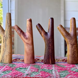 Single Block Kuripe, Shamanic Applicator Pipe, Your Choice of 4 Different Styles, Hand Carved from Solid Wood