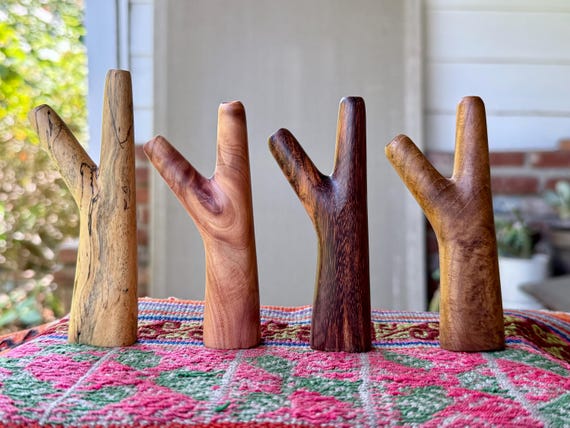 Single Block Kuripe, Shamanic Applicator Pipe, Your Choice of 4 Different Styles, Hand Carved from Solid Wood