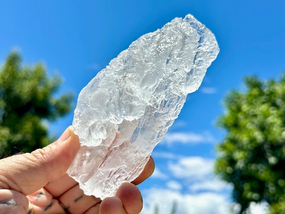 Exquisite Zambian Selenite Crystal with Layered Formation, 270g, New Find, Purification and Energetic Cleansing, Zambia W342