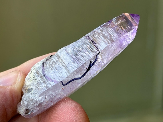 Vera Cruz Amethyst with Active Enhydro, 26g, New Find, Third Eye Chakra, Piedra Parada, Veracruz, Mexico V491