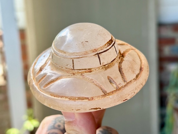 Quartz Crystal UFO, Extraterrestrial Flying Saucer, Hand Carved from Native Peruvian Quartz