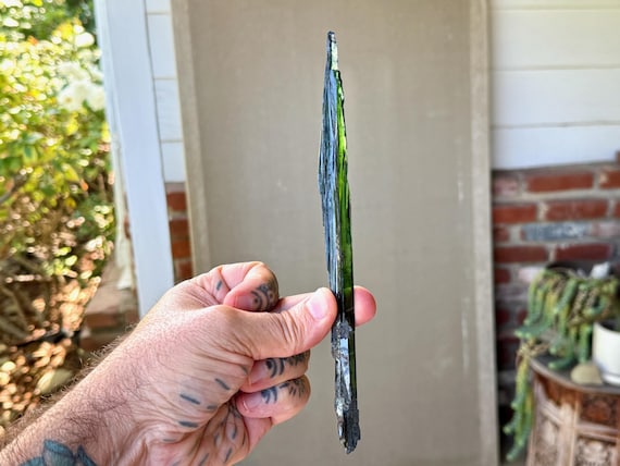 Vivianite, All Natural & Elongated Formation, 29g, New Find, Heart Chakra, Visualization and Forgiveness, Amazonas, Brazil T799