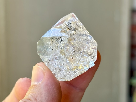 Herkimer Diamond, Double Terminated with Penetrator, 32g, New Find, Third Eye Chakra, Universal Life Force, New York A670