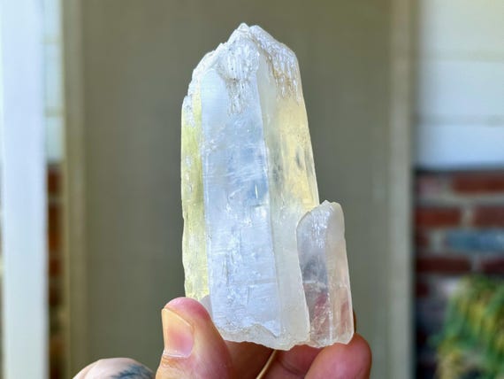 White Halloysite Quartz, Mother & Child Formation, 204g, Angel Phantom Quartz, Crown Chakra, Boyaca, Colombia T524