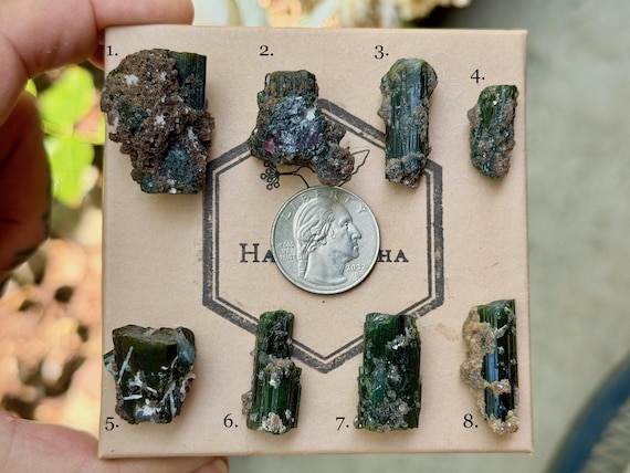 Green Tourmaline with Lepidolite, Aricanga Mine, Choose ONE of Eight (3g - 16g), São Jose do Safira, Minas Gerais, Brazil A886