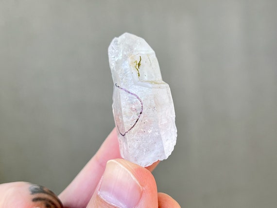 Brandberg Quartz with Active Enhydro from The Goboboseb Mountains, Enhydro Quartz with Moving Water Bubble, Rare Find, Namibia L382