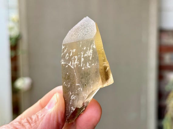 Pele's Dream Lemurian Citrine, 66g, Rare Find, Citrine Lemurian Quartz for Shadow Work, Cristalina, Goias, Brazil S826