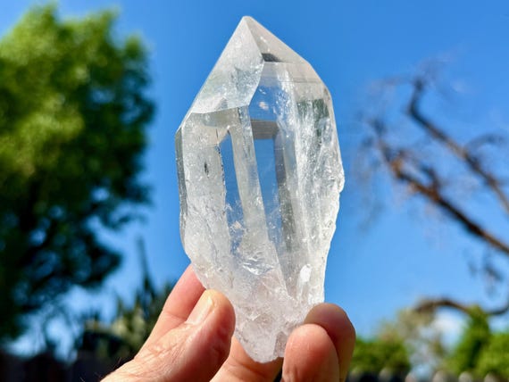 Lemurian Quartz, AAA Water Clear, 383g, Mother & Child Formation, Bahia, Brazil X574
