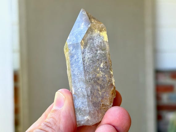 Lodolite Quartz, Water Clear with Pale Purple Lodolite Inclusions, 104g, New Find, Diamantina, Minas Gerais, Brazil T522
