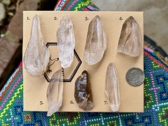 Cathedral Laser Quartz, Choose ONE of Seven, Lightbrary Quartz, Energetic Clearing, Diamantina, Minas Gerais, Brazil A359
