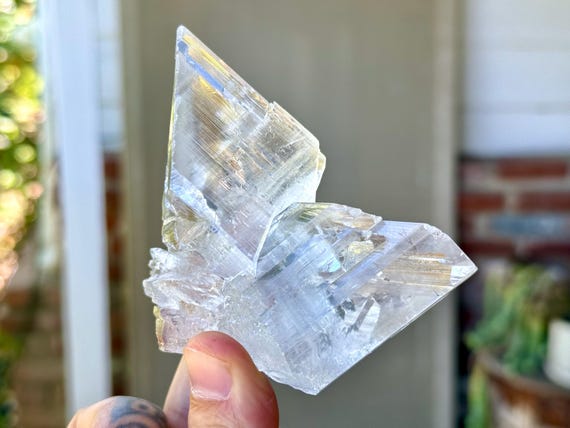 Naica Selenite, AAA Water Clear, 174g, Twin Flame Formation, Purification & Energetic Clearing, Chuhuahua, Mexico V383