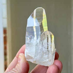 Peñas Blancas Lemurian Quartz, Mother & Child with Time Link, 144g, AAA Water Clear Lemurian, Boyaca, Colombia W098