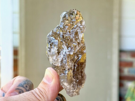 Smoky Dissolution Quartz, Hydrothermally Etched, 127g Rare Find, Spiritual Evolution & Transformation, Diamantina, Minas Gerais, Brazil T206