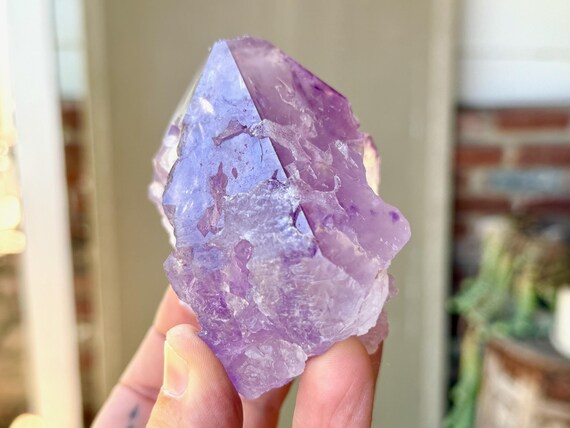 Dissolution Amethyst, Hydrothermally Etched, Self-Standing, 404g, Spiritual Evolution & Transformation, Pernambuco, Brazil V467