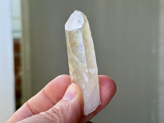 Lightning Strike Lemurian Quartz, 46g, Old Find, Amplify Prana and Chi, Increase Energy Flow, Serra do Cabral, Minas Gerais, Brazil A459